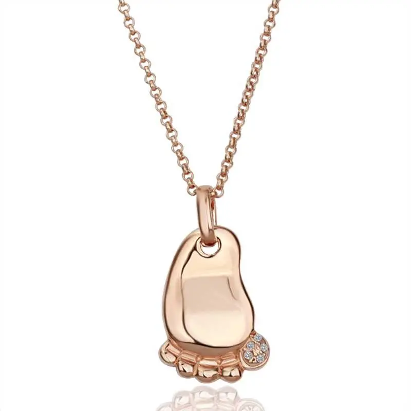 18K Gold Plating Necklaces & Pendants Gold Foot Maxi Colar Elegant 1