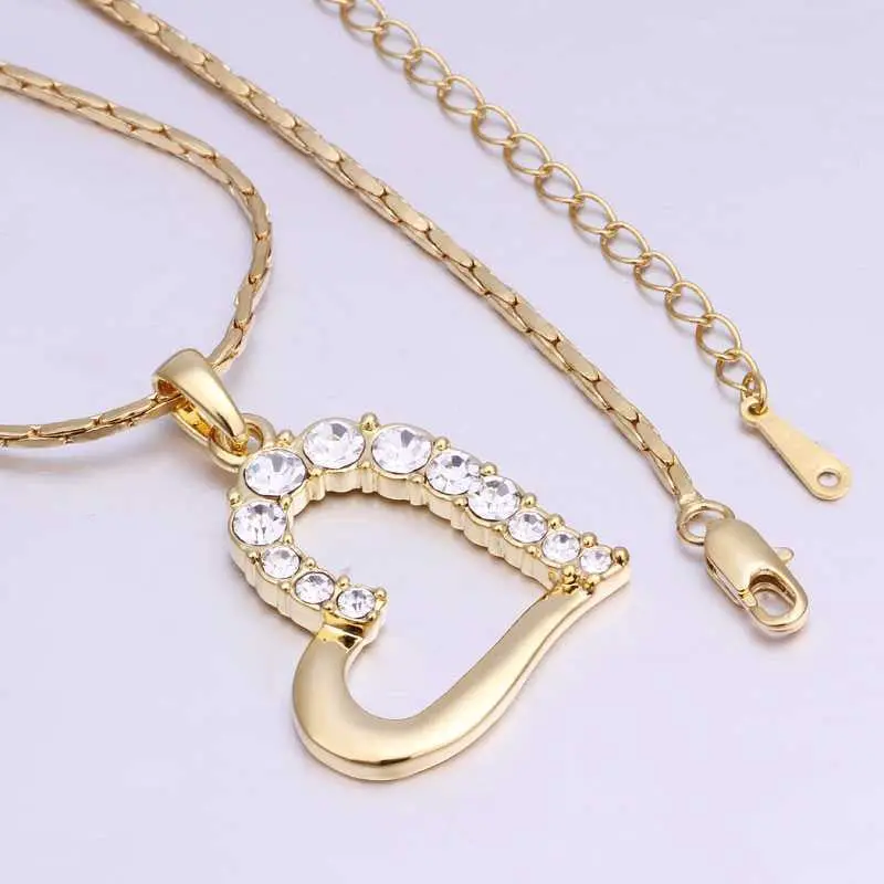 18K Gold Plating Necklaces & Pendants Love Rock Beads Collares Mujer Horloge 2