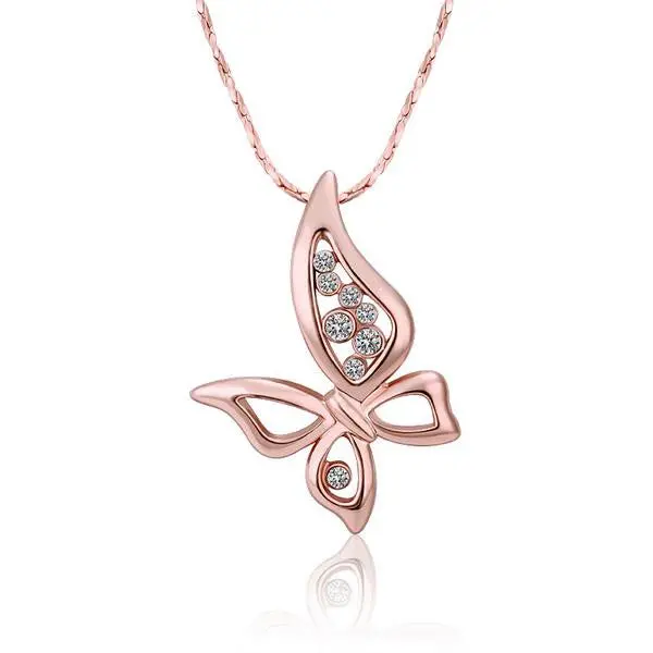 18K Gold Plating Pendant Necklace Butterfly Pendant Corrente De Prata Masculina Charm223 1