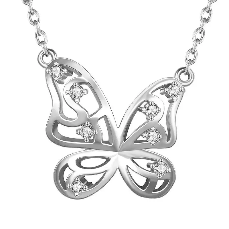 18K Gold Plating Pendant Necklace Butterfly Pendant Corrente De Prata Masculina Charm223 4