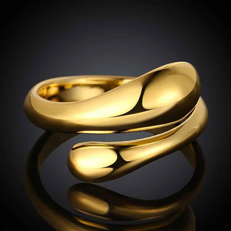 18K Gold Plating Ring S -Shape Aliancas Gift For Her Skgr 12 1