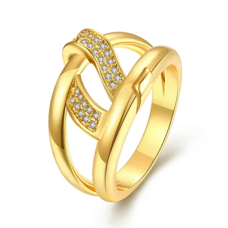 18K Gold Plating Rings For Men Bridging Anillos Jewerly Accessories3 7 1