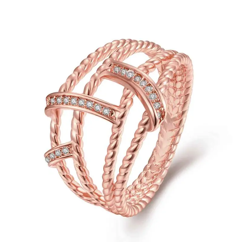 18K Gold Plating Rings For Men Bridging Anillos Jewerly Accessories3 7 10