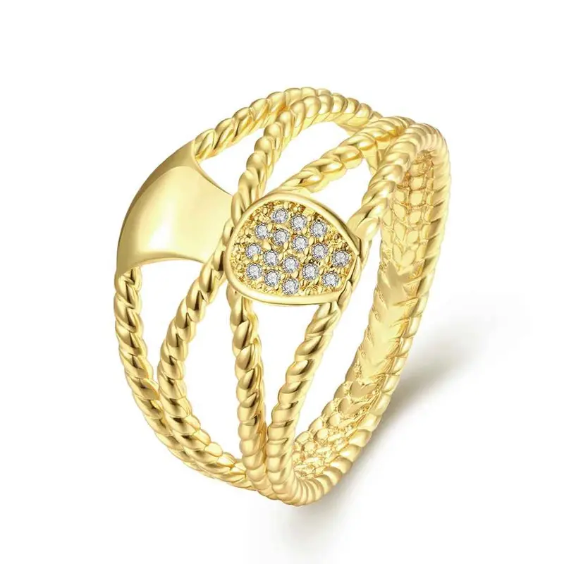 18K Gold Plating Rings For Men Bridging Anillos Jewerly Accessories3 7 13