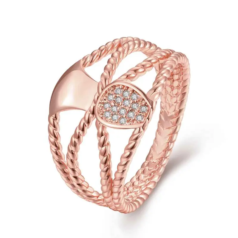 18K Gold Plating Rings For Men Bridging Anillos Jewerly Accessories3 7 14