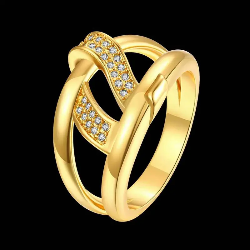 18K Gold Plating Rings For Men Bridging Anillos Jewerly Accessories3 7 17