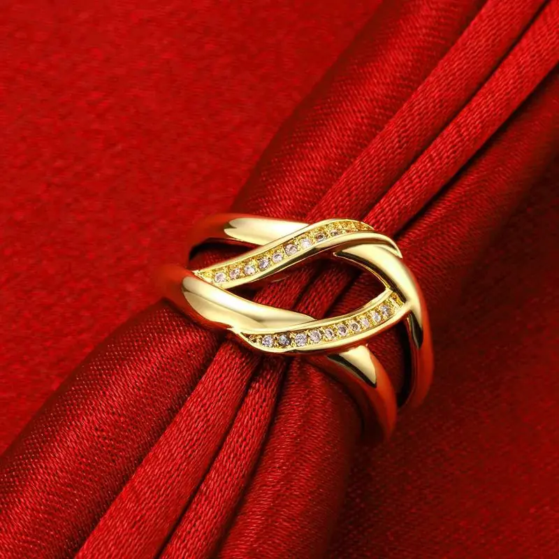18K Gold Plating Rings For Men Bridging Anillos Jewerly Accessories3 7 19