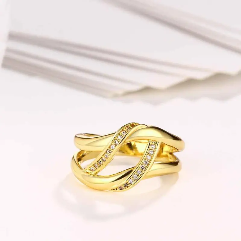 18K Gold Plating Rings For Men Bridging Anillos Jewerly Accessories3 7 20