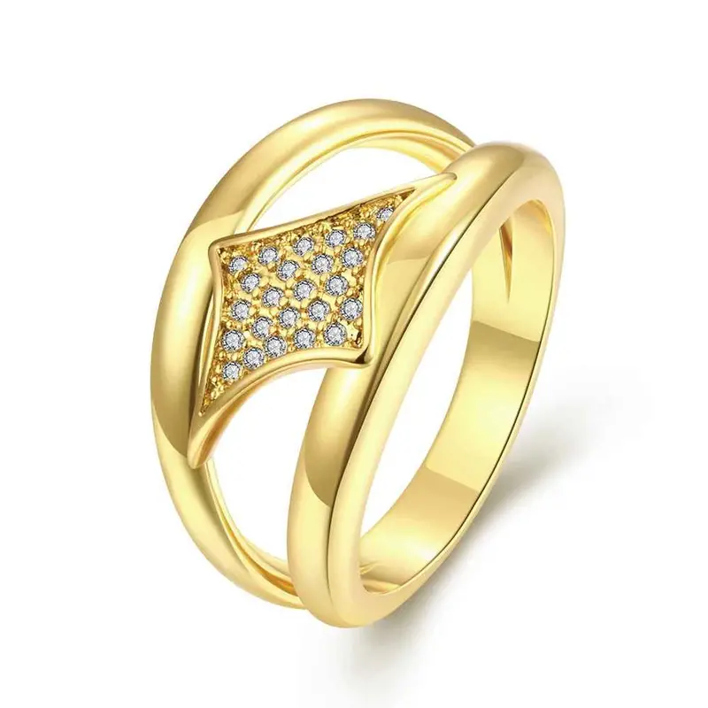 18K Gold Plating Rings For Men Bridging Anillos Jewerly Accessories3 7 3