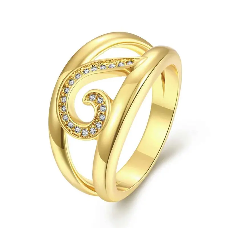 18K Gold Plating Rings For Men Bridging Anillos Jewerly Accessories3 7 5