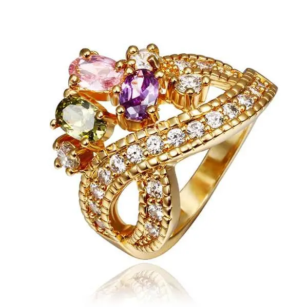 18K Gold Plating Rings Violetta 8 Anel Wedding Decoration221 1
