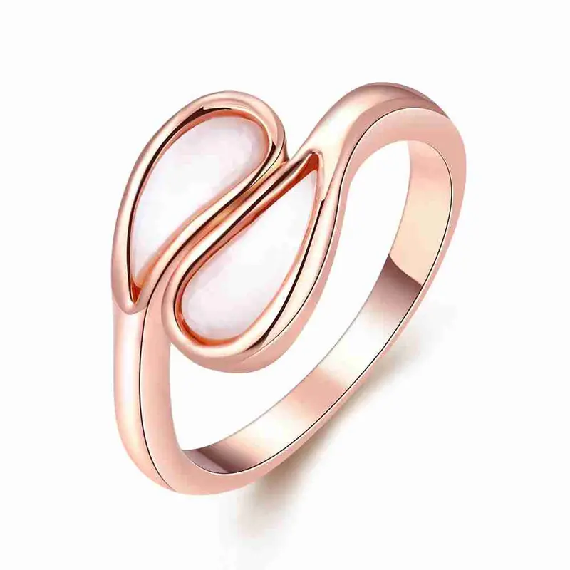 18K Gold Plating Wedding Ring Small Droplets Splicing Anillos Bear Collier Plastron Femme 1
