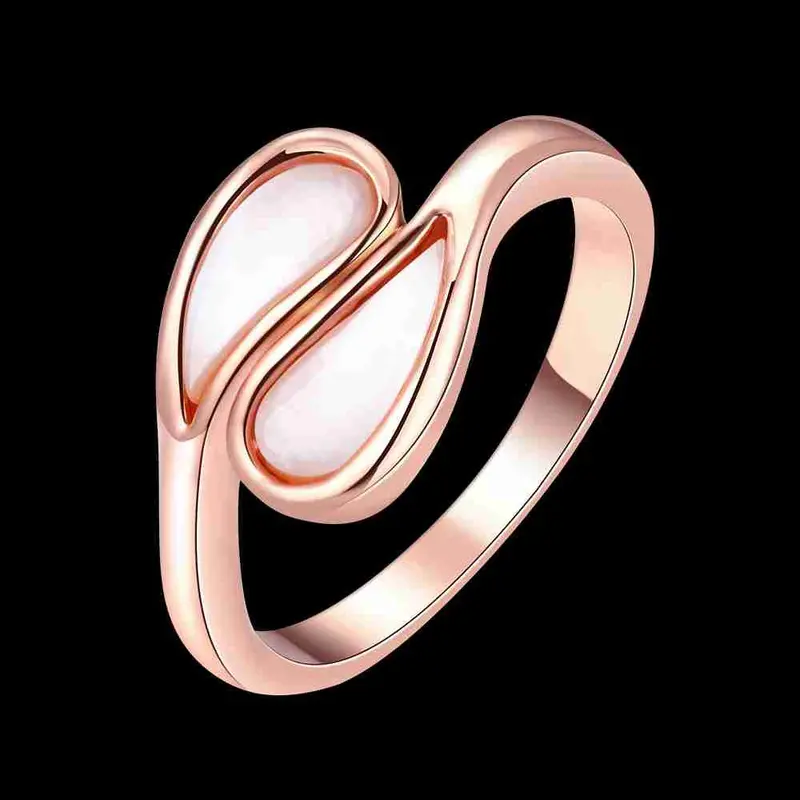18K Gold Plating Wedding Ring Small Droplets Splicing Anillos Bear Collier Plastron Femme 2