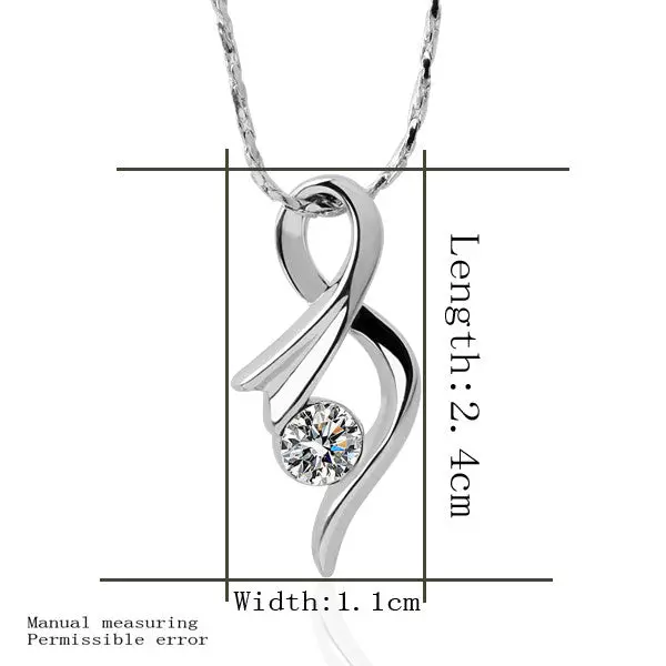 18K Gold Plating Women Necklace Casual Pendant Colar Feminino Love 1