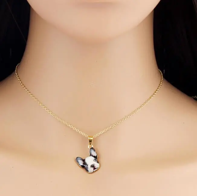 18K Gold Zinc Alloy Colorful Animal Necklace Lovely Black Dog Necklace Oxl015 1
