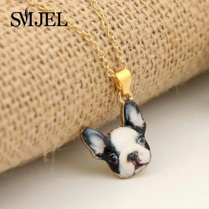 18K Gold Zinc Alloy Colorful Animal Necklace Lovely Black Dog Necklace Oxl015 2