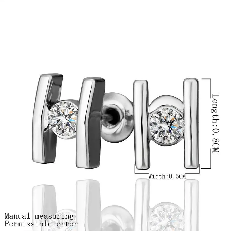18K Gp Gold Plated Jewelry Earring Fine Nickel Free Tin Alloy Rhinestone Czech Stud Earrings Smtpe376 1