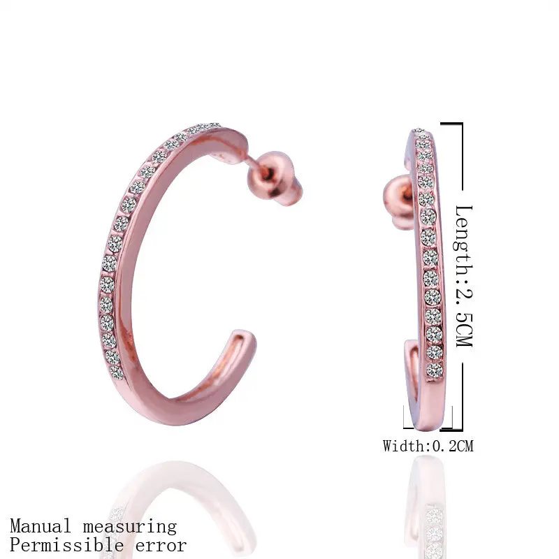18K Gp Gold Plated Jewelry Earring Fine Nickel Free Tin Alloy Rhinestone Czech Stud Earrings Smtpe378 1