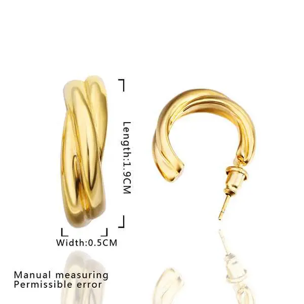 18K Gp Gold Plated Jewelry Earring Nickel Free Copper Rhinestone Crystal Earrings Smtpe461 1