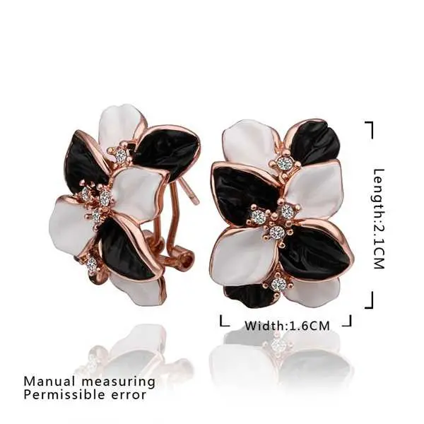 18K Gp Gold Plated Jewelry Earring Nickel Free Copper Rhinestone Crystal Earrings Smtpe472 1