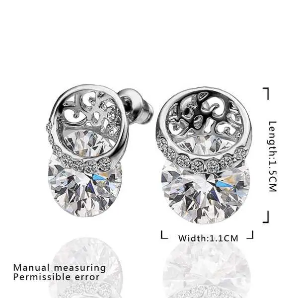 18K Gp Gold Plated Jewelry Earring Nickel Free Copper Rhinestone Crystal Earrings Smtpe5 6 1