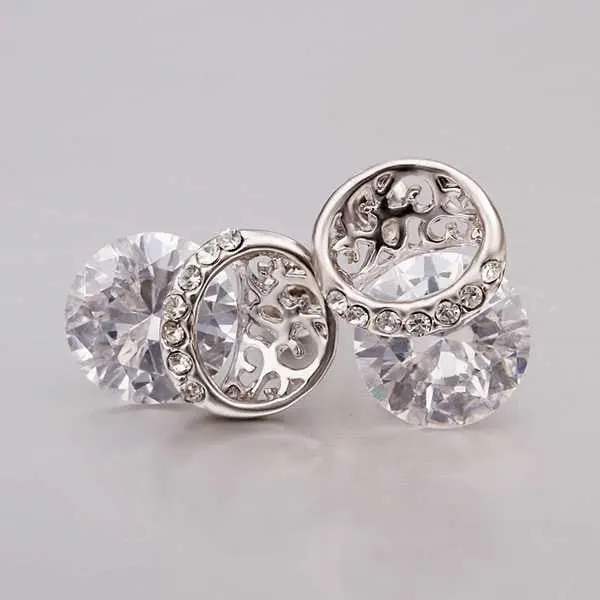 18K Gp Gold Plated Jewelry Earring Nickel Free Copper Rhinestone Crystal Earrings Smtpe5 6 2