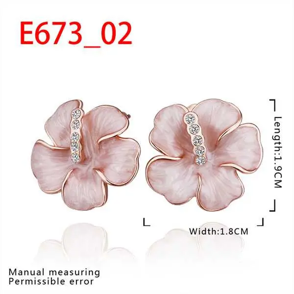 18K Gp Gold Plated Jewelry Earring Nickel Free Copper Rhinestone Crystal Earrings Smtpe673 1