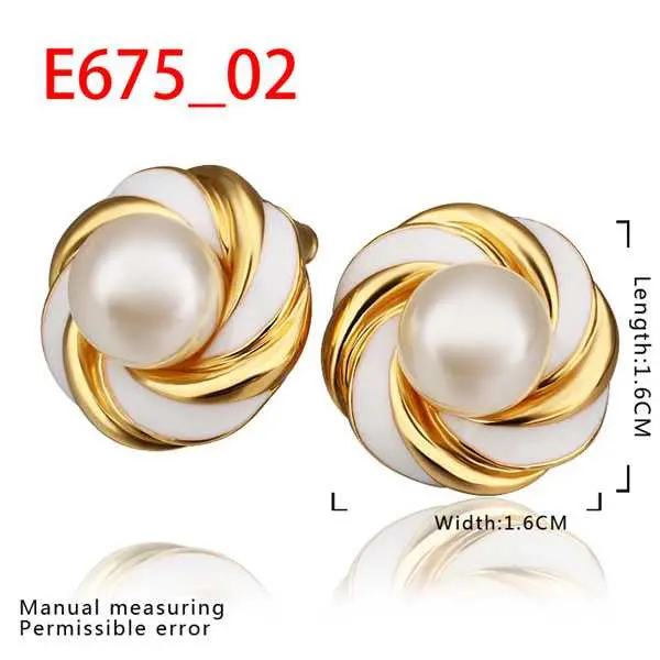 18K Gp Gold Plated Jewelry Earring Nickel Free Copper Rhinestone Crystal Earrings Smtpe675 1