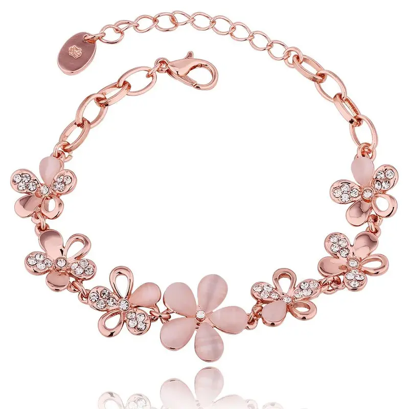 18K Real Gold Plated Bracelet Flower Opening Men Bracelet Margarida Hbb 54 1