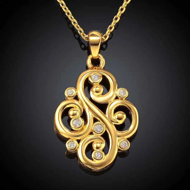 18K Real Gold Plated Choker Necklace Beads In Flower Tattoo Choker Bone Skgn 49 1