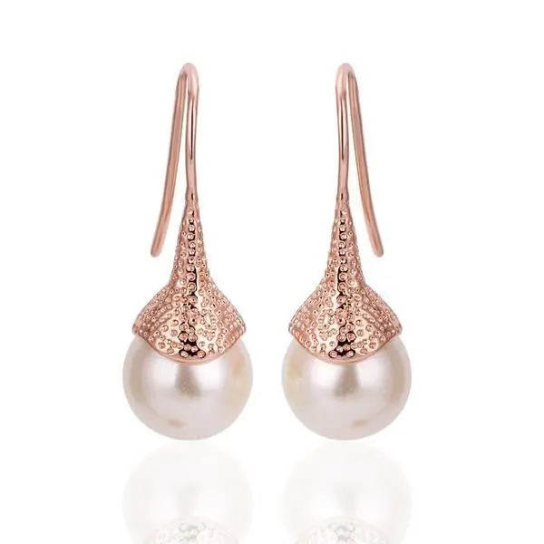 18K Real Gold Plated Earrings 1 Beads Drop Earing Drop Earrings Pendientes To Us Bear Bone 315 1
