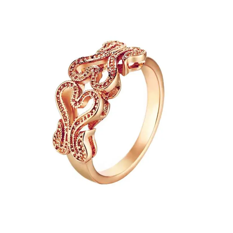18K Real Gold Plated Engagement Ring Heart Is Connected Anillos Hand Madeball Skgr 91 3