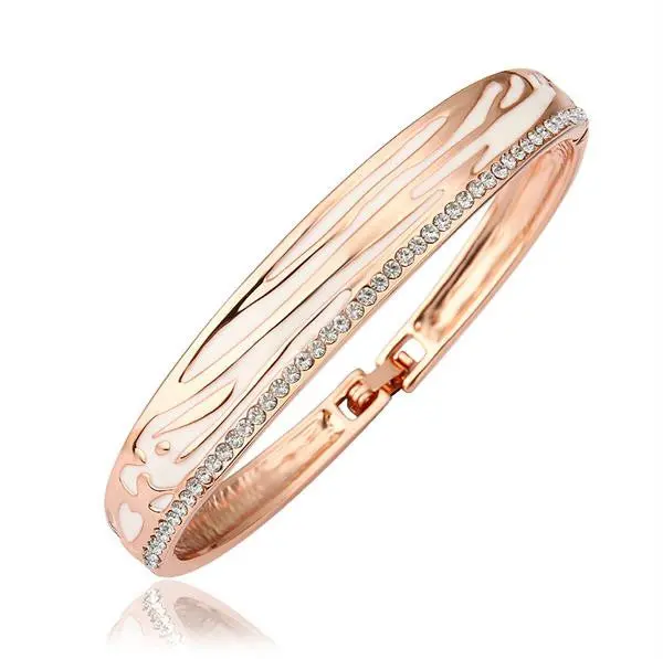 18K Real Gold Plated Friendship Bangle Irregular Orbit Women Pulseras Jewerly Accessories Hbz 3 2