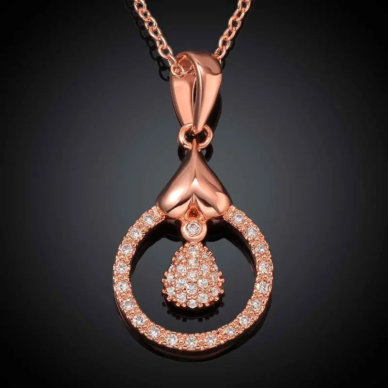 18K Real Gold Plated Pendant Necklace Casual Circle Collier Plastron Jewerly Accessories Skgn 41 1
