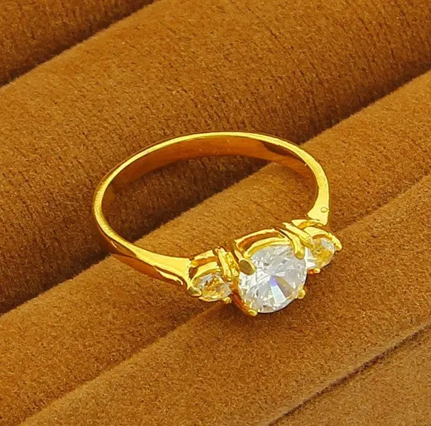 18K Real Gold Plated Rings For Men Casual White Beads Aneis Love Yhdr 27 4