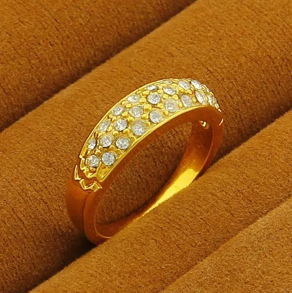18K Real Gold Plated Rings For Men More Litter Crystal Anel De Ouro Charms Yhdr 24 3