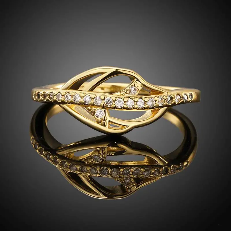 18K Real Gold Plated Rings Insets A Transverse Anel Masculino Skgr 69 1