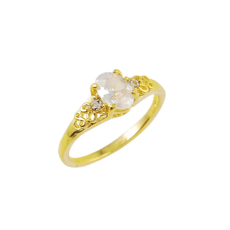 18K Real Gold Plated Rings Thin White Rock Men Ring Personalized Yhdr 26 1