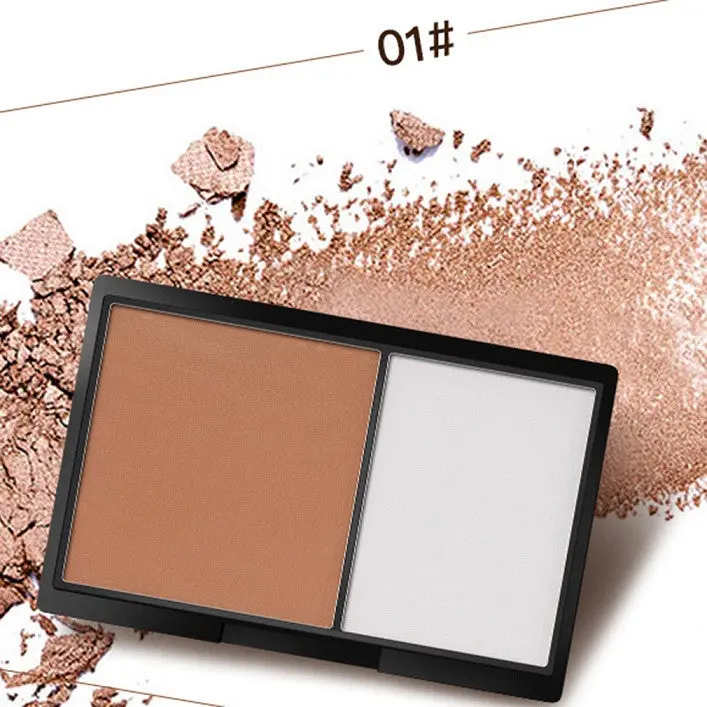 2 Color Moisturizing Nude Makeup Concealer Foundation Powder Palette Makeup Cosmetic Face Contour Grooming 1