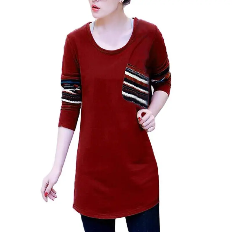 2 Colors Customized Smart Womens Long Sleeve Loose Shirt Blouse Tops 4