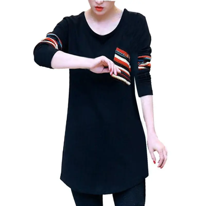 2 Colors Customized Smart Womens Long Sleeve Loose Shirt Blouse Tops 5