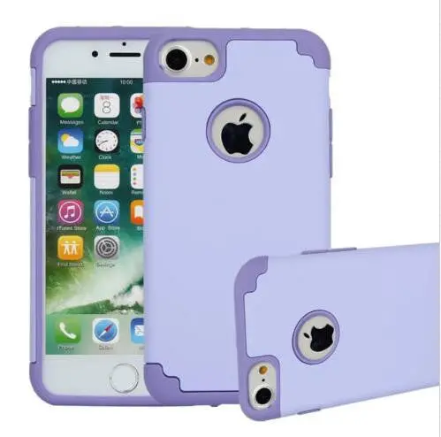 2 In 1 Shockproof Rugged Hybrid Rubber Soft Tpu + Hard Pc Case Cover For Iphone 7 4.7 Inch 1
