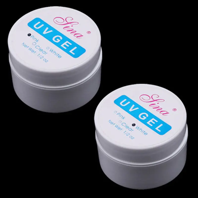 2 In1 White Pink Color Uv Gel Nail Uv Builder Gel Nail Art Manicure Tips Glue 1