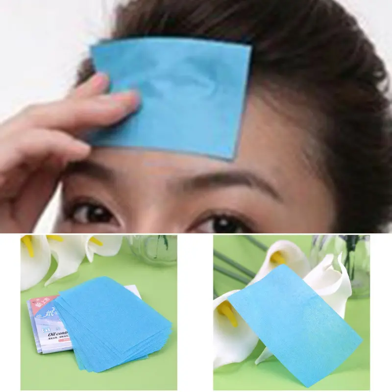 2 Pack (100Pcs) Paper Pulp Random Facial Oil Control Absorption Film Tissue Makeup Blotting Paper 1