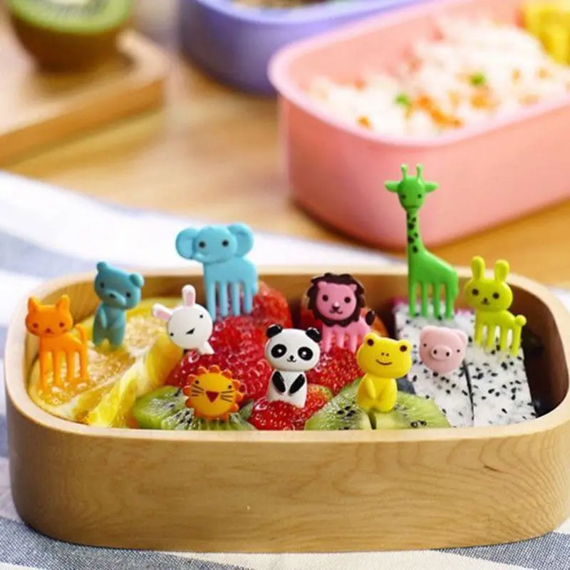 2 Packs Special Design Bento Kawaii Animal Food Fruit Picks Forks Lunch Box Accessory Decor Tool 81167 1