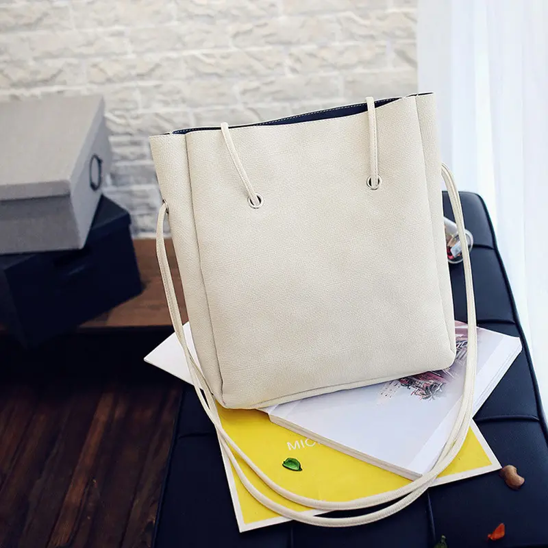 2 Pcs Bag Vintage Leather Crossbody Shoulder Shoulder Bags+Clutch Bag Women Messenger Bags Ladies Tote 1