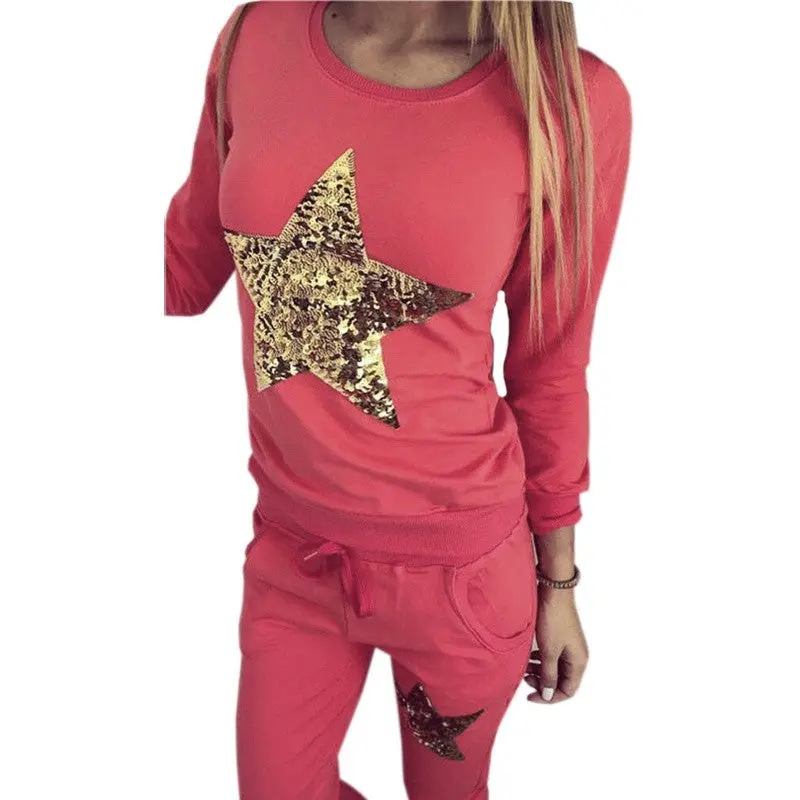 2 Pieces Hoodies+Pants Warm Sweatshirt Women Print Womens Tracksuit Set Long Sleeve Causal Femme Lx076 5