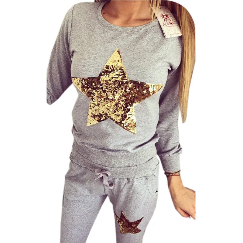 2 Pieces Hoodies+Pants Warm Sweatshirt Women Print Womens Tracksuit Set Long Sleeve Causal Femme Lx076 6