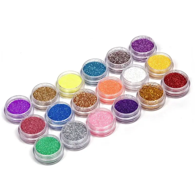 2 Sets 18Colors Nail Art Acrylic Glitter Nail Art Tool Kit Acrylic Uv Powder Dust Gem Polish Nail Tools Nail Art Tip Decoration 2
