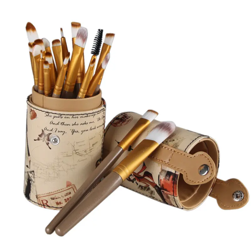 20 Pcs Makeup Brushes Leather Cup Holder Case For Brush Pro Eyeshadow Face Powder Foundation Tool Cosmetics Concealer Brush 1